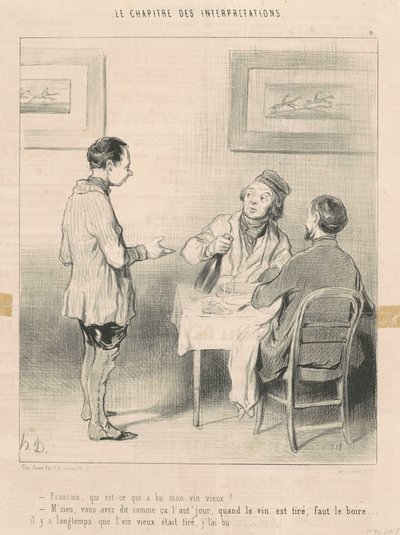私のワインを飲んだフランソワ... 作： Honoré Daumier