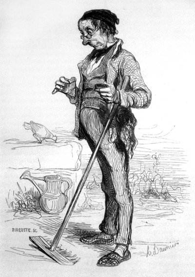 ガーデニング年金受給者 作： Honoré Daumier