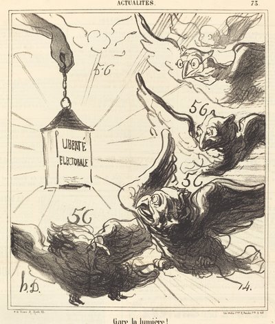 ライトを駐車してください！ 作： Honoré Daumier