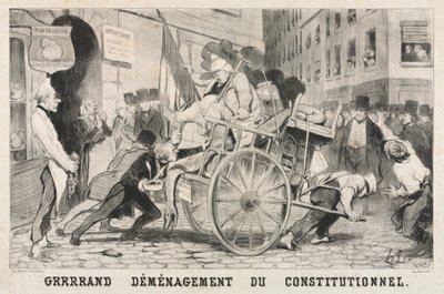 憲法制定の大撤去、1846年。 作： Honoré Daumier