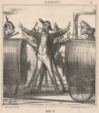 止まる！！！ 作： Honoré Daumier