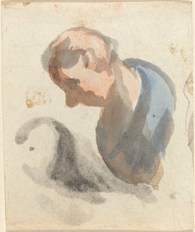 男の頭 作： Honoré Daumier