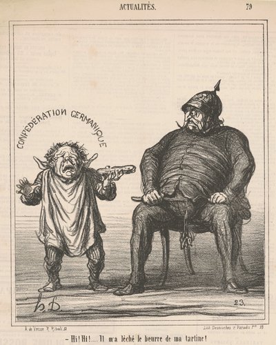 やあ！ おい！ ...彼は私のトーストのバターをなめた 作： Honoré Daumier