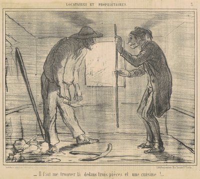 あなたは私を見つけなければならない... 3ピース... 作： Honoré Daumier
