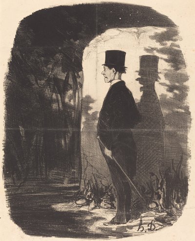 言うまでもなく、私はこの...木を渡らなければなりません... 作： Honoré Daumier