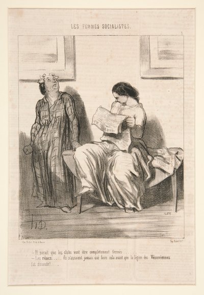 クラブは完全に閉鎖されるようです 作： Honoré Daumier