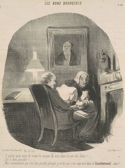 海蛇をまた見たようです... 作： Honoré Daumier