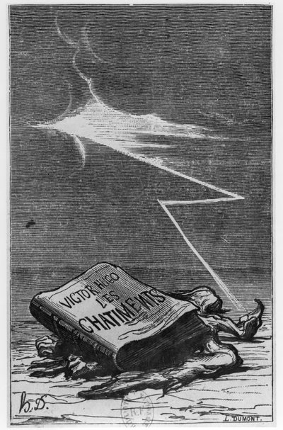 ビクターユーゴー（1802-85）による「レシャティメント」のイラスト（1853年）、J。ヘッツェル発行の40版、1872年 作： Honoré Daumier