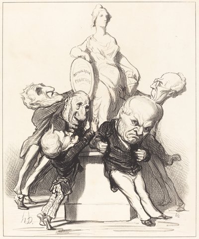 彼らは彼女を支持していると主張する 作： Honoré Daumier