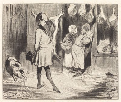 偉大な詩人の旅行の印象 作： Honoré Daumier