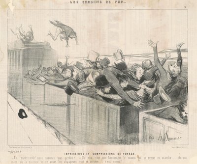 トラベルプリントと圧縮 作： Honoré Daumier