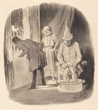 宿泊先を入れるデメリット… 作： Honoré Daumier