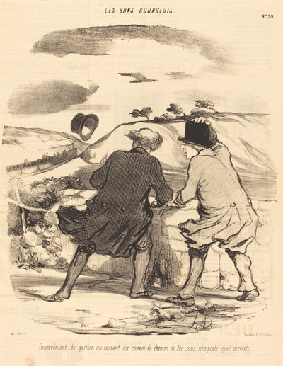 離脱のデメリット…鉄道の護送隊… 作： Honoré Daumier