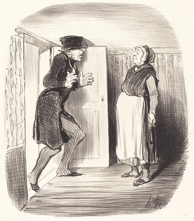 用心せずに中二階を訪れることのデメリット... 作： Honoré Daumier