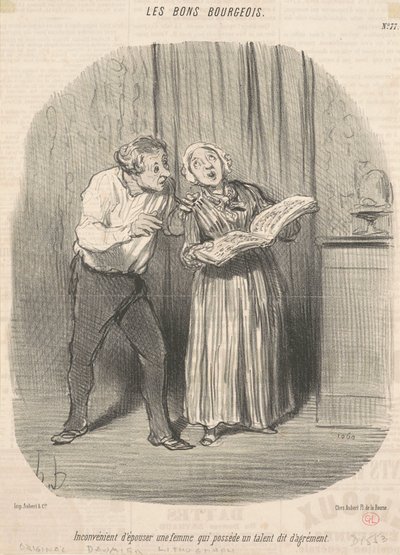 快楽の才​​能を持つ女性と結婚するデメリット 作： Honoré Daumier