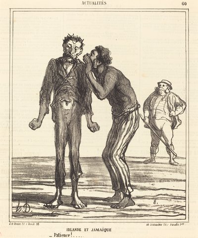 アイルランドとジャマイカ - 忍耐!... 作： Honoré Daumier