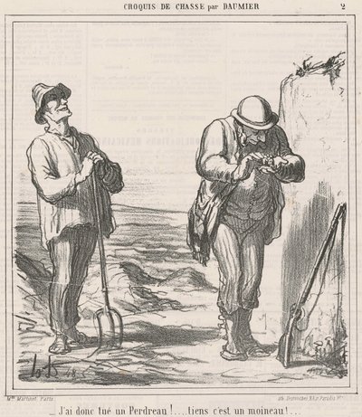 だから私はヤマウズラを殺した ！ 作： Honoré Daumier