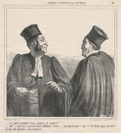 私は話しました... 3時間半！ 作： Honoré Daumier