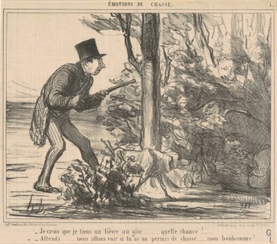 うさぎを飼っていると思います... 作： Honoré Daumier
