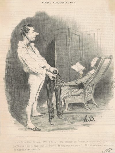 私はあなたのサンド夫人を気にしません... 作： Honoré Daumier