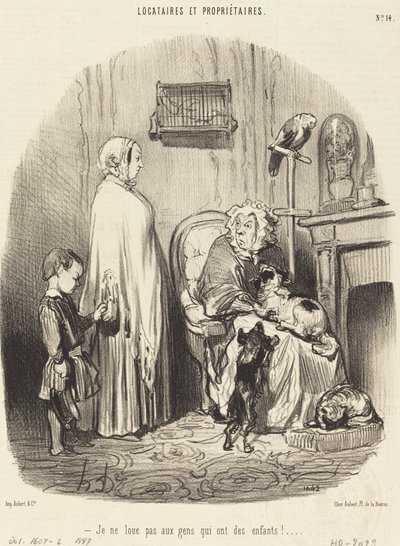 子供がいる人には貸さない！ 作： Honoré Daumier