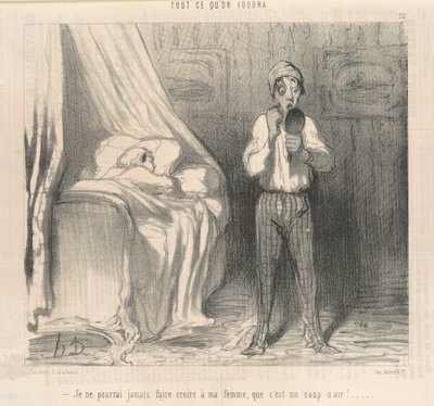 妻を信じさせることができなかった... 作： Honoré Daumier