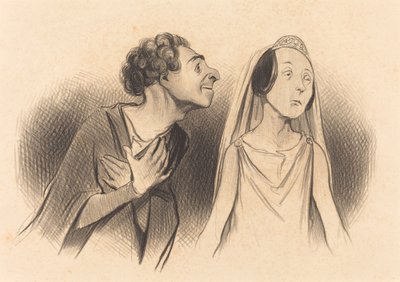 私はこれまで以上に愛を残しています... 作： Honoré Daumier