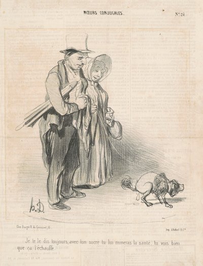 私はいつもあなたに言う、あなたの砂糖で... 作： Honoré Daumier