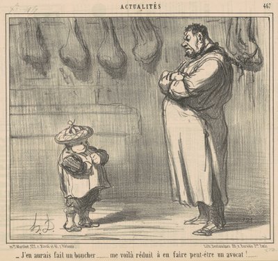 肉屋にすればよかった… 作： Honoré Daumier