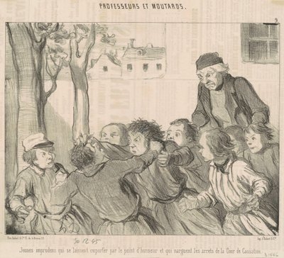 調子に乗る無謀な若者たち… 作： Honoré Daumier