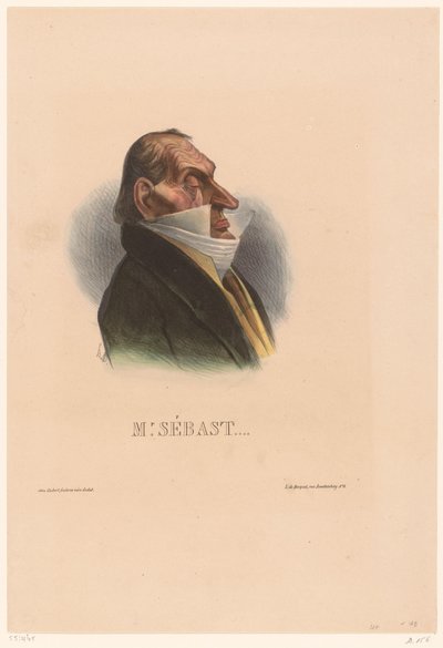 ホレス・セバスティアーニの似顔絵 氏。 セバスト (オブジェクトのタイトル) 作： Honoré Daumier