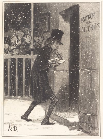 綱渡り俳優 作： Honoré Daumier