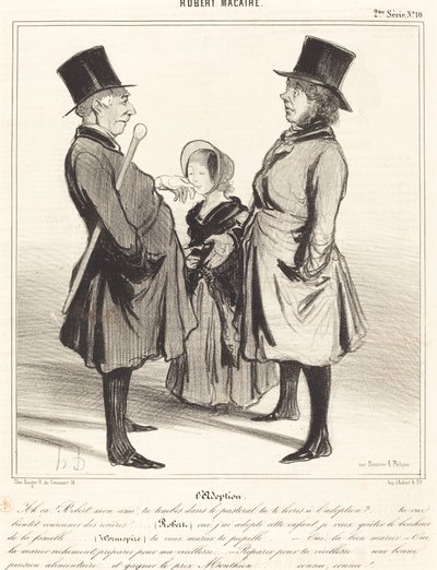 採用 - ああ！ ロバート、私の友人... 作： Honoré Daumier