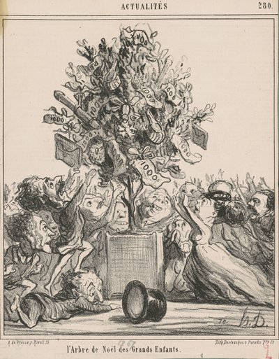 ビッグチルドレンのクリスマスツリー 作： Honoré Daumier