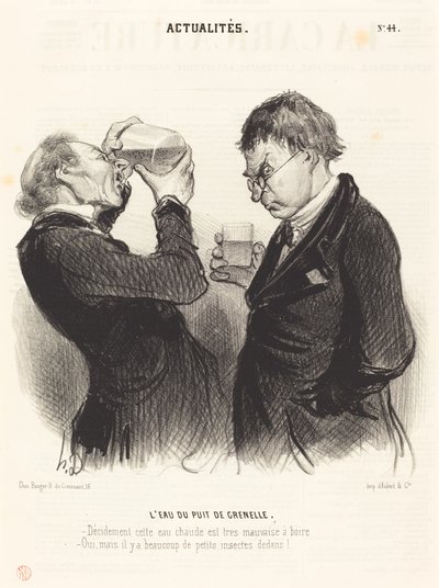 グルネルの井戸からの水 作： Honoré Daumier