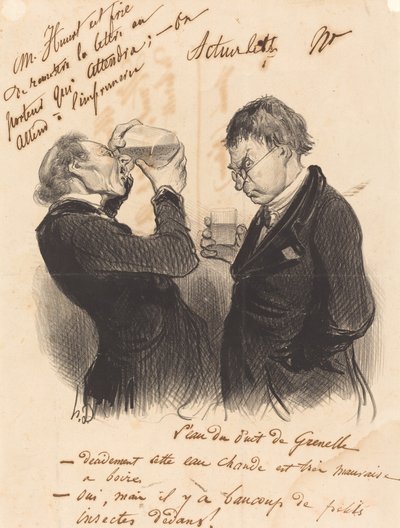 グルネルの井戸からの水 作： Honoré Daumier