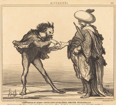 モロッコ皇帝のコンサルティング...デスバロル 作： Honoré Daumier