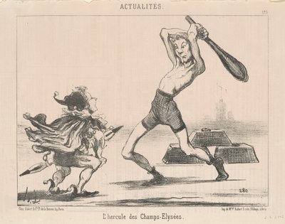 シャンゼリゼのヘラクレス 作： Honoré Daumier
