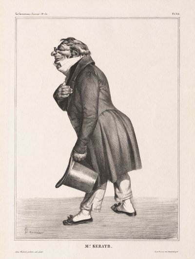 ラカリカチュア、Pl。 314、コントデ。電車、1833年。 作： Honoré Daumier