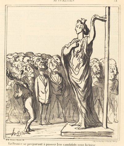 フランスは通過する準備をしています... 作： Honoré Daumier