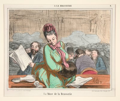 A La BrasserieのThe Brewery Muse 作： Honoré Daumier