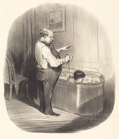 初めての水泳教室 作： Honoré Daumier