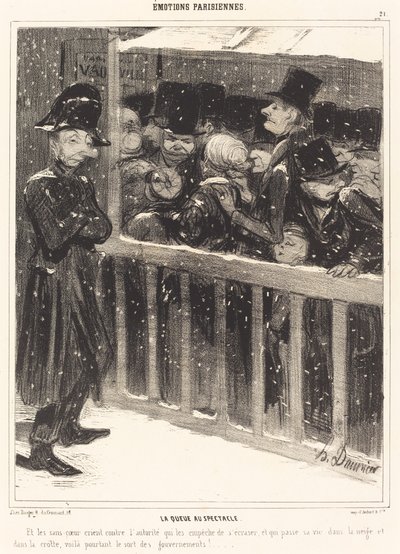 ショーのキュー 作： Honoré Daumier