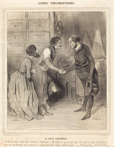 選挙参観 作： Honoré Daumier