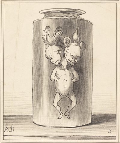 融合 作： Honoré Daumier