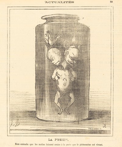 融合 作： Honoré Daumier