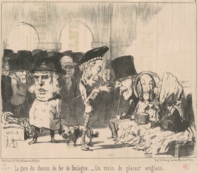 ブローニュ駅 作： Honoré Daumier
