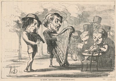 ハープ、天体の楽器 作： Honoré Daumier