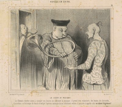 音楽のレッスン 作： Honoré Daumier