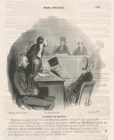 姦淫の訴え 作： Honoré Daumier